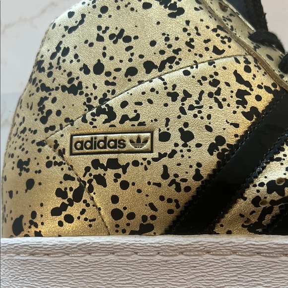 Adidas Women's Black and Gold High-Top Sneakers - Picture 5 of 10